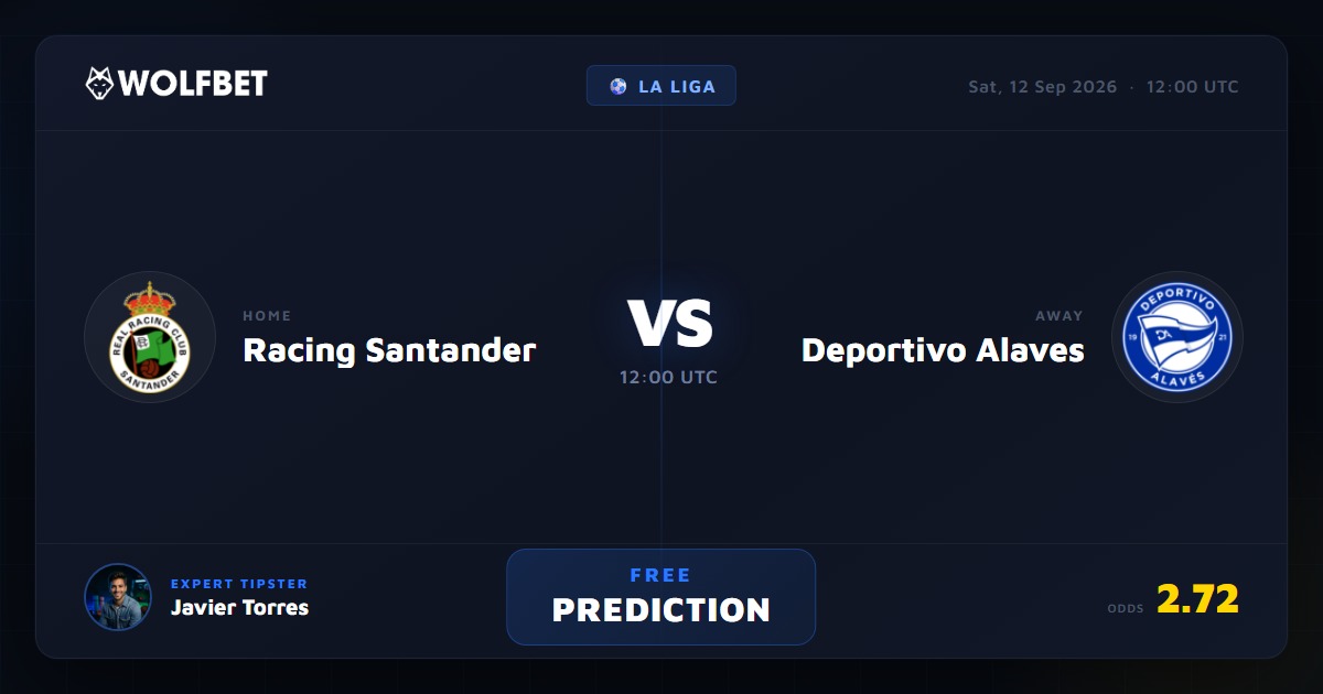 Racing Santander vs Deportivo Alaves prediction - 12 Sep 2026 - Wolfbet Tips
